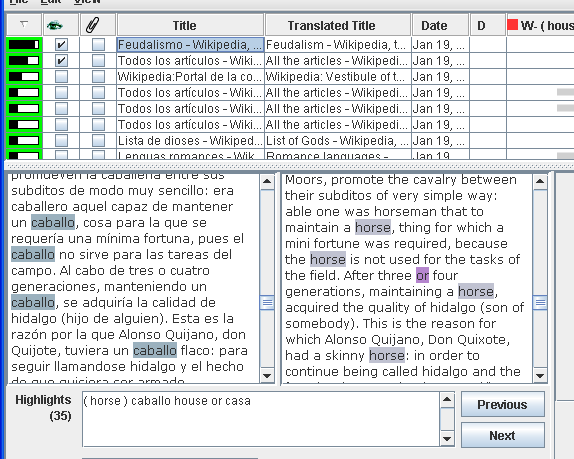 Document Viewer with Translated Word Search