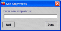 Add Stopwords Window