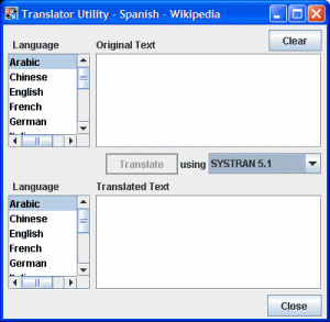 Translator Utility Window