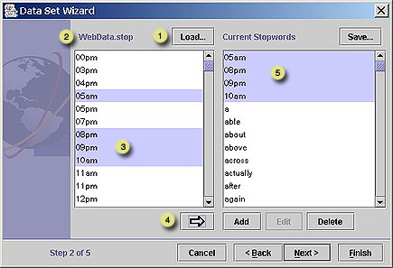 stopwords panel after loading stopwords file