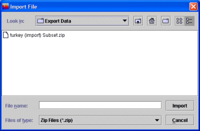 Import Data Window