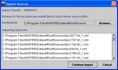 Import Sources Window