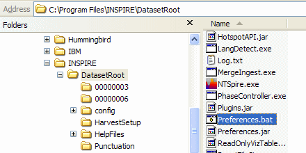 Locating the Preferences Batch File