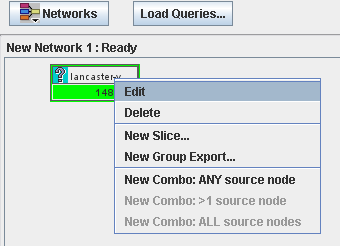 Triage Network Menu