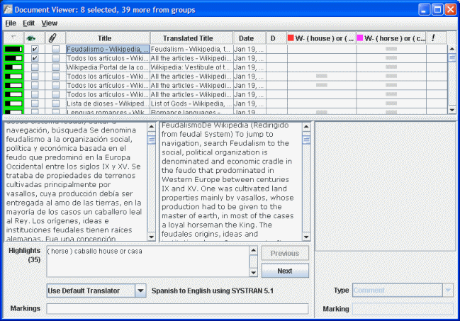 Document Viewer: Translating Documents