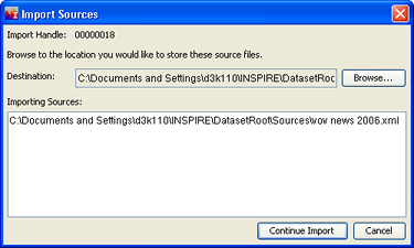 Import Sources Window