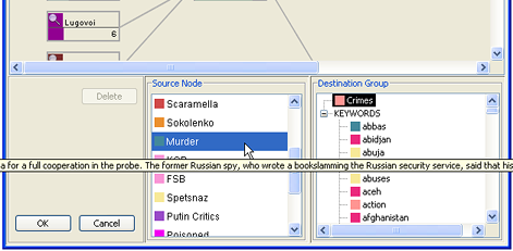 Search networks - export node panel