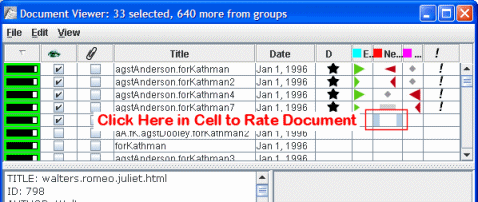 Click to Rate a Document in a Group